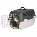 TRIXIE Capri transport box 1 - XS: 32x31x48 cm - light gray and dark gray - for dog and cat - Image 2