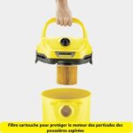 Wet and dry vacuum cleaner KARCHER WD 2 Plus V-15/4/18 C - Polypropylene tank 15 L - 1000W (Blower function) - Image 2