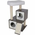 KERBL - FLAIR cat tree - 48x44x86cm - White/grey - Sisal
