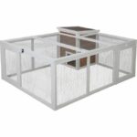 Outdoor enclosure for small animals - KERBL - 132 x 102 x 59 cm - Integrated house - Wire mesh