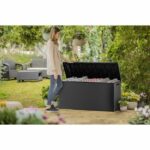 Keter - Résine exterior storage chest 270 liters Gray - Emily garden trunk - Image 5