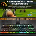 Gaming Keyboard - AZERTY - THE G-LAB - Keyz CAESIUM-TKL - Without Numeric Keypad - Backlit - Black - Image 4