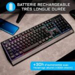 THE G-LAB KEYZ TUNGSTEN Wireless Gaming Keyboard - French - AZERTY - Image 4