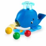 Musical Activity Toy with Light and Sounds - BRIGHT STARTS - Silly Spout Whale Ball Popper - 3 Balls - Early Development