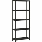 Keter | Etagere Plus 75/5, Etageres, Noir, 75 x 32 x 176 cm