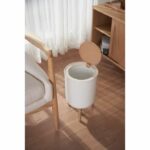 Bathroom push floor trash can - MALMO - KITCHEN MOVE - 7 L - Push opening - Designer wood – Bild 5