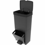 Vertical sorting kitchen bin - PICEA - KITCHEN MOVE - 70 liters - Double compartment - Grey
