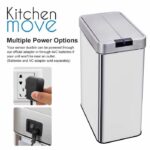 KITCHEN MOVE Automatic bin SILVERLAKE - 70L - Stainless steel with strapping - Image 5