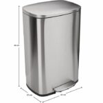 KITCHEN MOVE Pedal kitchen bin - Brushed stainless steel - 50L - ADMIRAL - Image 4
