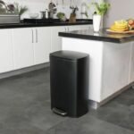KITCHEN MOVE Pedal kitchen bin - Brushed stainless steel Matte black - 50L - ADMIRAL - Image 2