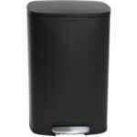 KITCHEN MOVE Pedal kitchen bin - Brushed stainless steel Matte black - 50L - ADMIRAL