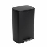 KITCHEN MOVE Pedal kitchen bin - Brushed stainless steel Matte black - 50L - ADMIRAL - Image 3