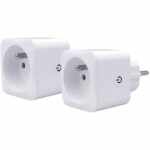 Set of 2 Wi-Fi + BT connected sockets - KONYKS - Priska FR Dual Pack - 16 A - With consumption meter