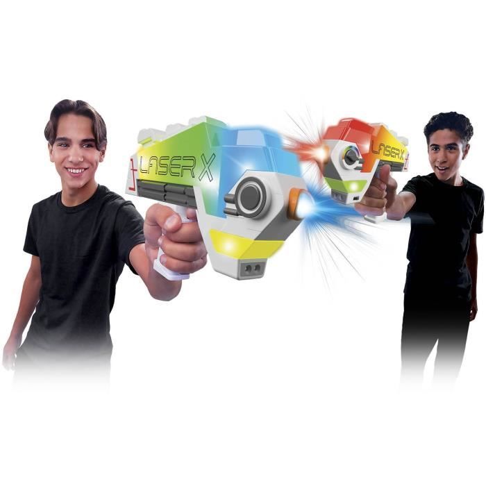 Projex Laser X Double Blaster – Consola Portátil Con Pistola Láser Para Juegos De Precisión Y Velocidad