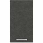 High furniture 1 hinged door - matt gray - l 40 x D 31.6 x 72 cm - lassen - Image 2