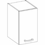 High furniture 1 hinged door - matt gray - l 40 x D 31.6 x 72 cm - lassen - Image 6