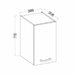 High cabinet 1 hinged door - Sonoma chene decor - L 40 x D 31.6 x 72 cm - lassen - Image 3