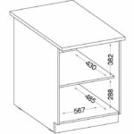 Low cabinet 2 hinged doors - Sonoma chene decor - L 60 x D 51.6 x H 85 cm - lassen – Bild 4