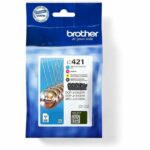 Pack of 4 LC421VAL ink cartridges - BROTHER - Black, Cyan, Magenta and Yellow standard capacity of 200 pages - For DCP-J1050DW