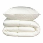 Microfiber bed linen pack - 1 hot duvet 140x200 cm + 1 pillow 60x60 cm white