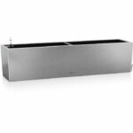 LECHUZA Balconera Steel 80 flower pot, satin pearl grey