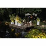 LECHUZA Canto Stone Cube 30 flower pot - complete LED kit, quartz white - Image 5
