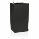 LECHUZA Canto Stone Column 40 Flowerpot - Complete LED Kit, Graphite Black