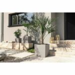 LECHUZA Cube Cottage 50 flower pot - complete set, sand brown - Image 5