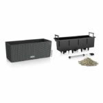 Jardiniere - Lechuza - Balconera Cottage 50 - Granite - Rectangular - With water reserve - Image 2