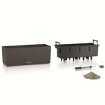 LECHUZA Jardiniere BALCONERA Stone 50 ALL-IN-ONE Black - Image 4