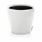 Planter - LECHUZA - CLASSICO Premium 21 LS - Glossy white - Automatic watering - Indoor/outdoor