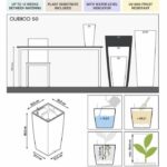 Flower pot - LEC - Cubico Premium 50 - metallic silver - weatherproof - Image 2