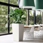 Flower pot - LEC - Cubico Premium 50 - metallic silver - weatherproof - Image 3