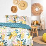 Bed set - TODAY SUNSHINE - 240x220 cm - 2 people - Floral print cotton