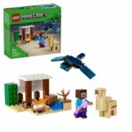 LEGO 21251 Minecraft Steve's Desert Expedition, Video Game Toy, Biome with House and Minifigures