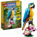 Lego Creator 3-in-1 31136 Exotic parrot, jungle animal figurines, with frog and fish
