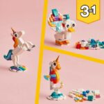 Lego Creator 3-in-1 31140 The magic unicorn, hippocampal and peacock toy, animal figurines - Image 5