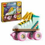LEGO 31148 Creator 3in1 Retro Roller Skates, Toy with Mini-Skateboard and Boombox, Retro Decoration