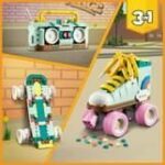 LEGO 31148 Creator 3in1 Retro Roller Skates, Toy with Mini-Skateboard and Boombox, Retro Decoration - Image 4