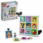 Lego Disney 43221 100 years of Disney icons, creation of wall art with Mickey Mouse for children