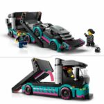 LEGO 60406 City Race Car and Car Transport Truck, Toy with Vehicle, Driver Minifigures - Image 3