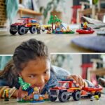 LEGO 60412 City 4x4 Fire Truck and Lifeboat, Toy with Boat, Trailer and Minifigures - Image 5
