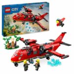 LEGO 60413 City Fire Rescue Plane, Toy with 3 Pilot, Firefighter Minifigures