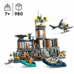 LEGO 60419 City Deep Sea Police Prison, Toy with Helicopter and Boat, 7 Minifigures and Dog Figure - Image 2