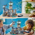 LEGO 60419 City Deep Sea Police Prison, Toy with Helicopter and Boat, 7 Minifigures and Dog Figure - Image 5