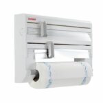 Leifheit Parat ComfortLine 25703 wall-mounted paper dispenser, kitchen wall-mounted paper dispenser for 3 rolls, paper dispenser with sharp blades