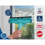 Leifheit 51320 4-in-1 window cleaner with microfibre fleece, 32cm window squeegee with patented frame cleaning function - Image 2