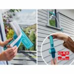 Leifheit 51320 4-in-1 window cleaner with microfibre fleece, 32cm window squeegee with patented frame cleaning function - Image 5