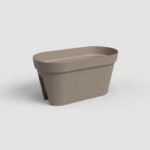ARTEVASI Planter for balcony Capri - 30 x 60 x H 30 cm - 26.8 L - Taupe gray
