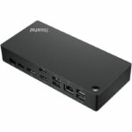 Docking Station - LENOVO - 40AY0090EU - With USB 3.2 Gen 1 (3.1 Gen 1) Type-C Wire - Black